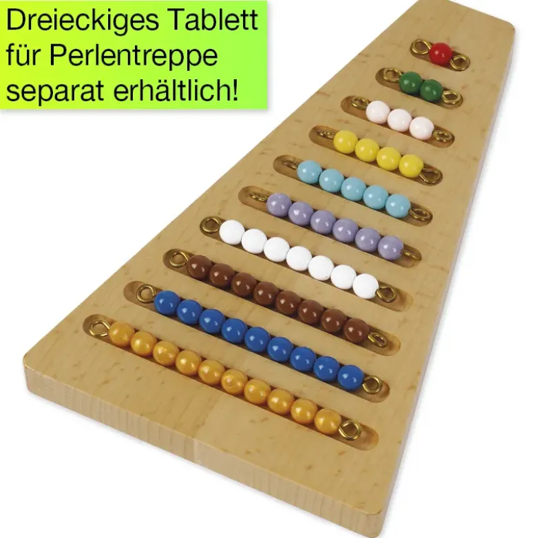 TimeTEX Farbige Perlentreppe 1-9 "Montessori Premium"