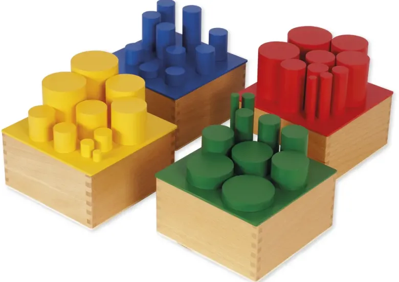 TimeTEX Farbige Zylinder "Montessori Premium"