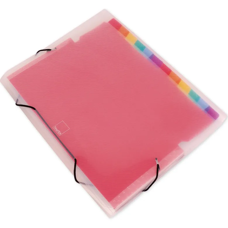 TimeTEX Fächermappe A4-Plus, transparent farbig
