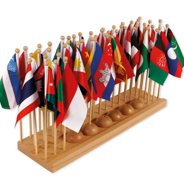 TimeTEX Flaggenständer Asien "Montessori Premium"