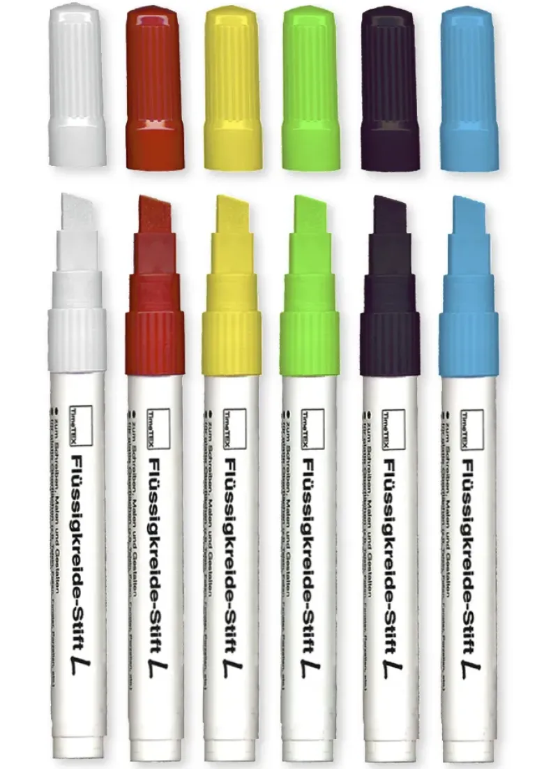 TimeTEX Flüssigkreide-Stift L Set 6-tlg.