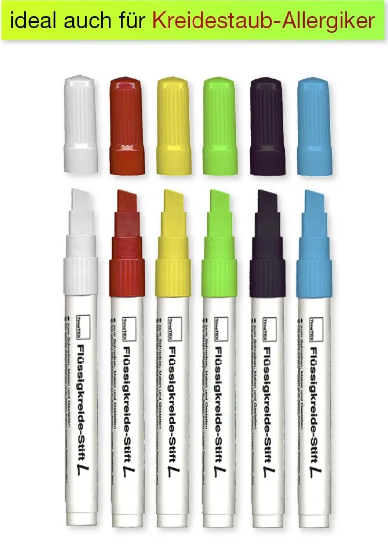 TimeTEX Flüssigkreide-Stift L Set 6-tlg.