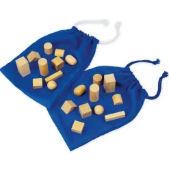 TimeTEX Geheimnisvoller Beutel mit geometrischen Formen, 22-tlg. "Montessori-Premium"