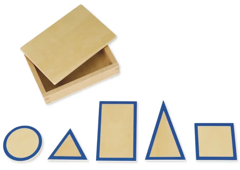 TimeTEX Geometrische Grundtäfelchen im Kasten "Montessori Premium"