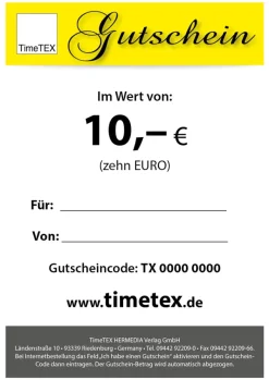 TimeTEX Geschenkgutschein 10,00