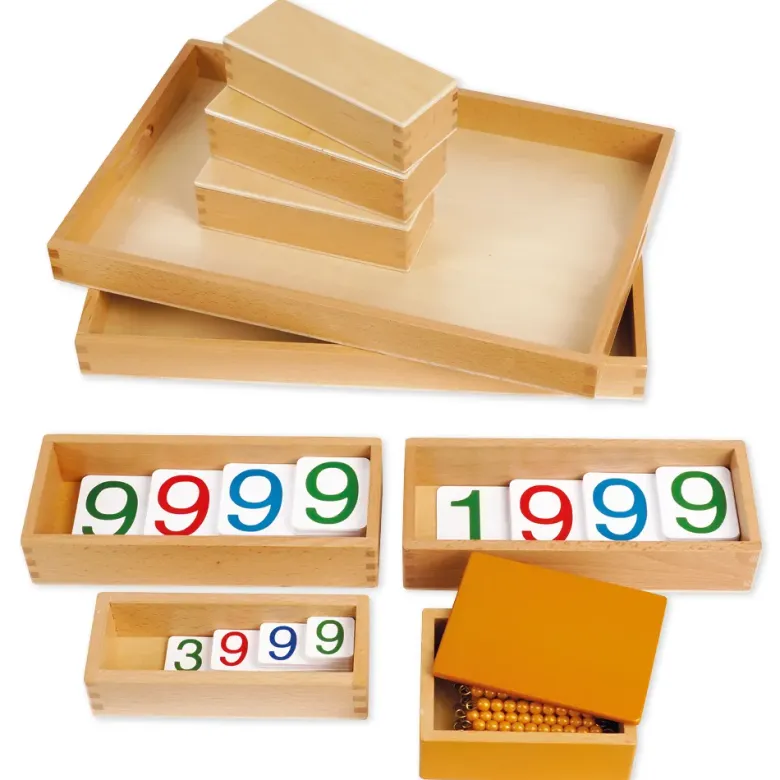 TimeTEX Goldenes Perlenmaterial, Komplettsatz "Montessori Premium"
