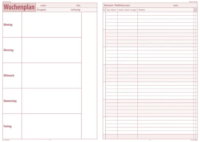 TimeTEX Gruppen-Tagebuch A4