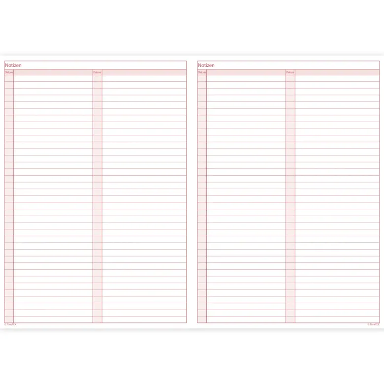 TimeTEX Heft Stoffverteilungs-Plan A4