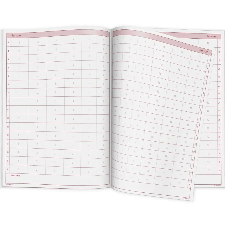 TimeTEX Heft Stoffverteilungs-Plan A4