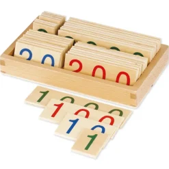 TimeTEX Hölzerne Zahlenkarten 1-9.000, klein, im Kasten "Montessori Premium"