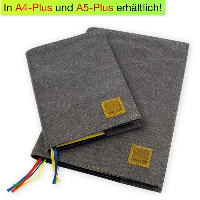 TimeTEX Kalenderhülle aus Canvas A5-Plus, mit Stiftschlaufe