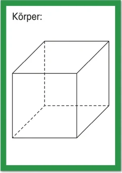TimeTEX Karten "Geometrische Körper" aus Pappe A4, magnetisch, 57-tlg.