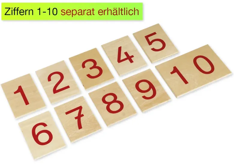 TimeTEX Kasten für die Ziffern 1-10 auf Holzbrettchen "Montessori Premium"