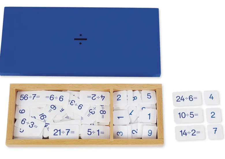 TimeTEX Kasten mit Divisionsaufgaben "Montessori Premium"