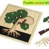 TimeTEX Kasten mit 3 Fächern für die Botanischen Puzzles "Montessori Premium"