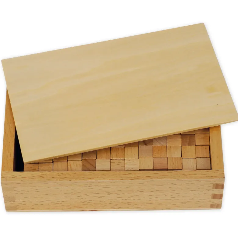 TimeTEX Kasten mit Kuben zum Rosa Turm "Montessori Premium"