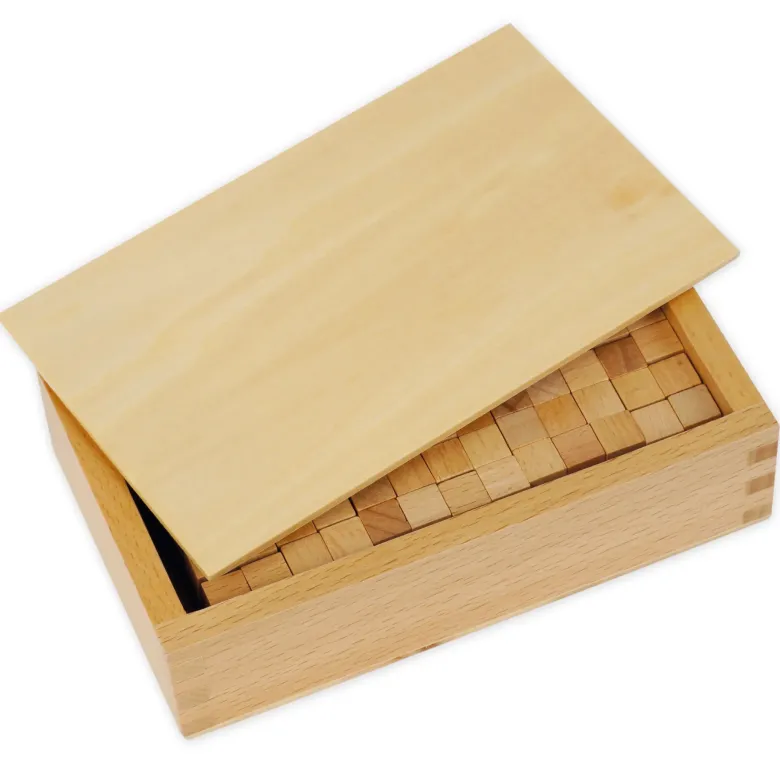 TimeTEX Kasten mit Kuben zum Rosa Turm "Montessori Premium"