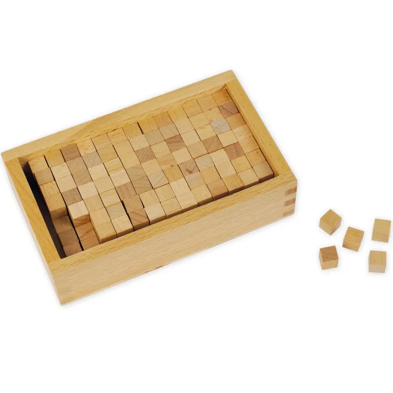 TimeTEX Kasten mit Kuben zum Rosa Turm "Montessori Premium"