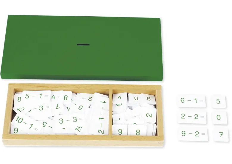 TimeTEX Kasten mit Subtraktionsaufgaben "Montessori Premium"