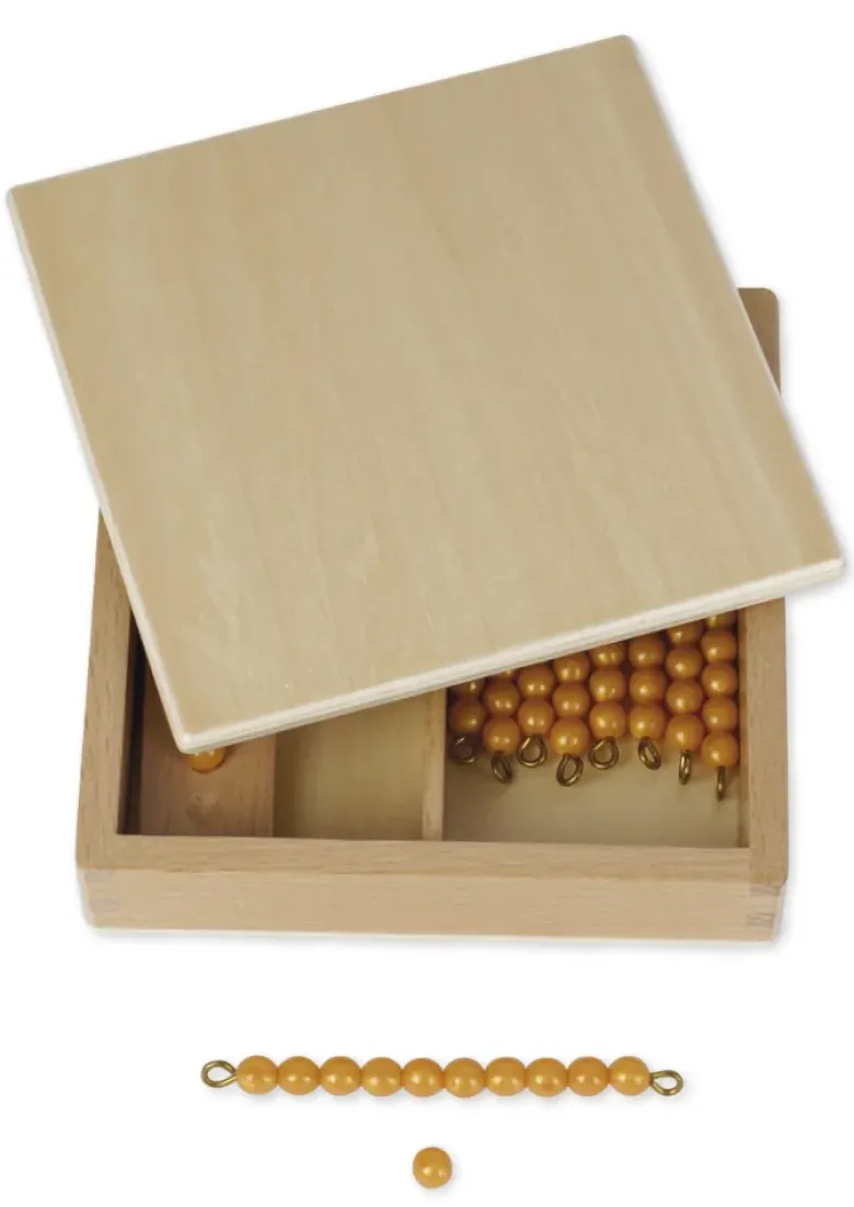 TimeTEX Kasten mit Zehnerstangen und Einerperlen, lose Perlen "Montessori Premium"