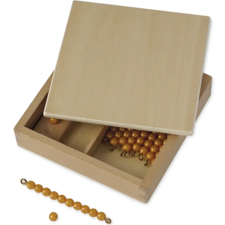 TimeTEX Kasten mit Zehnerstangen und Einerperlen, lose Perlen "Montessori Premium"