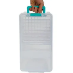 TimeTEX Klappdeckel-Box mit Stifte-Einsatz, transparent