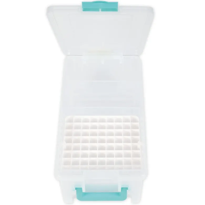 TimeTEX Klappdeckel-Box mit Stifte-Einsatz, transparent