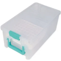 TimeTEX Klappdeckel-Box mit Stifte-Einsatz, transparent