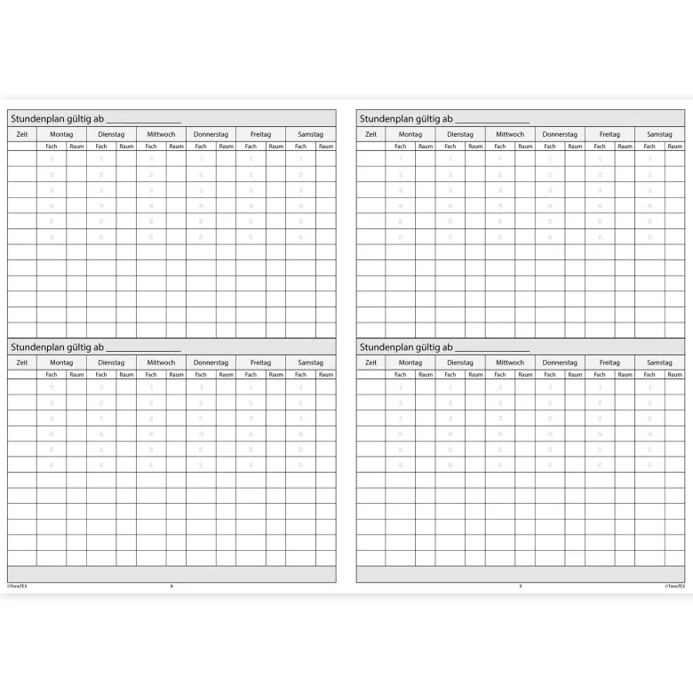 TimeTEX Klassenbuch A4-Plus, Sekundarstufe + Grundschule