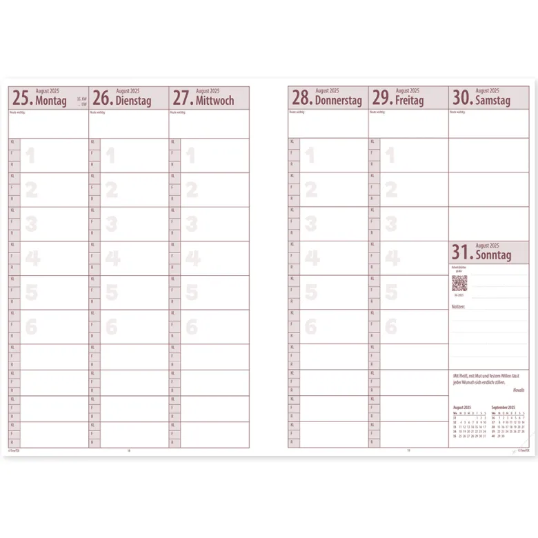 TimeTEX Kompakt-Lehrerkalender A4-Plus 2026/2027