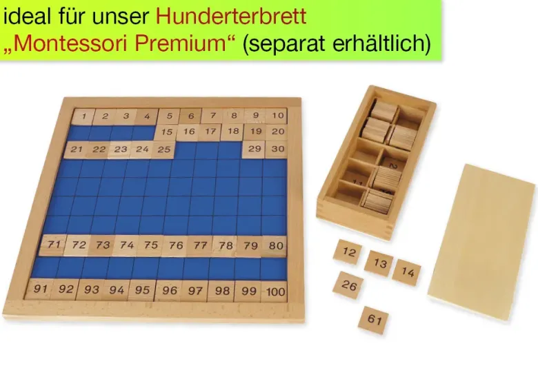 TimeTEX Kontrolltafel für das Hunderterbrett "Montessori Premium"