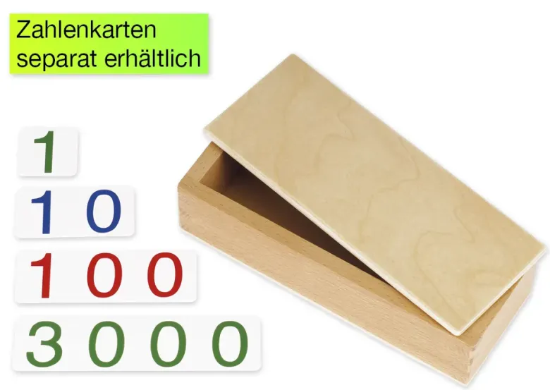 TimeTEX Kästchen für die kleinen Zahlenkarten "Montessori Premium"