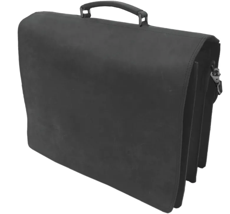TimeTEX Leder-Tasche "Futura", schwarz, Sattelleder