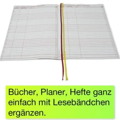 TimeTEX Lesebändchen mit Klebepunkten, 2-tlg., ca. 40 cm