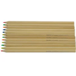 TimeTEX Leuchtmarker-Buntstifte aus Holz, sechskant, 12-tlg. in 5 Farben