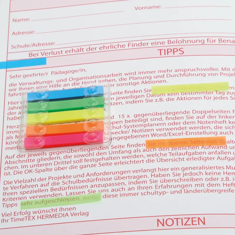 TimeTEX Markierungs-Streifen, 250 Stück
