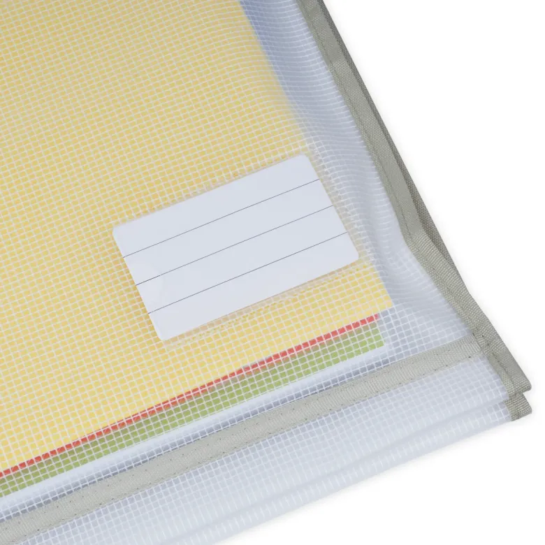 TimeTEX Material-Umhängetasche "OrgaBag", transparent/beige