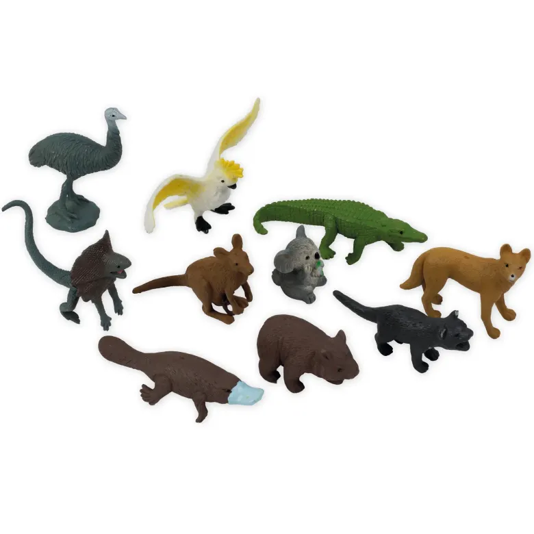 TimeTEX Mini-Tier-Set Australasien "Montessori Premium"