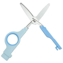 TimeTEX Multifunktions-Schere 2in1, mit Cuttermesser, blau
