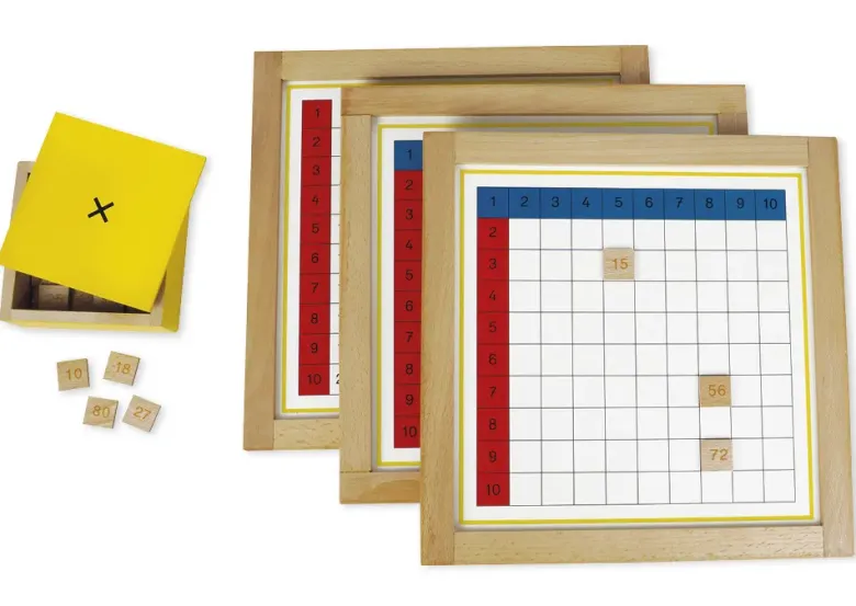 TimeTEX Multiplikationstabellen im Holzrahmen "Montessori Premium"