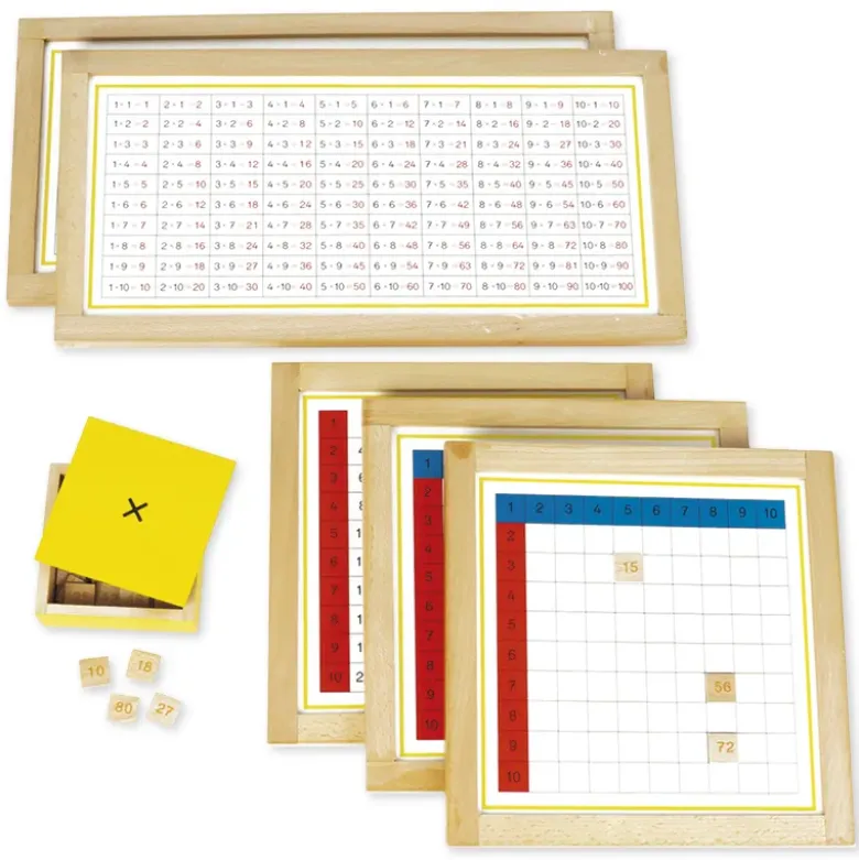 TimeTEX Multiplikationstabellen im Holzrahmen "Montessori Premium"