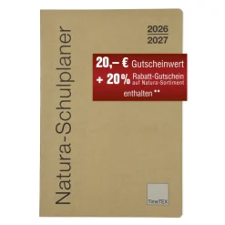 TimeTEX Natura-Schulplaner A4-Plus 2026/2027