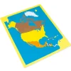 TimeTEX Puzzlekarte Nordamerika "Montessori Premium"