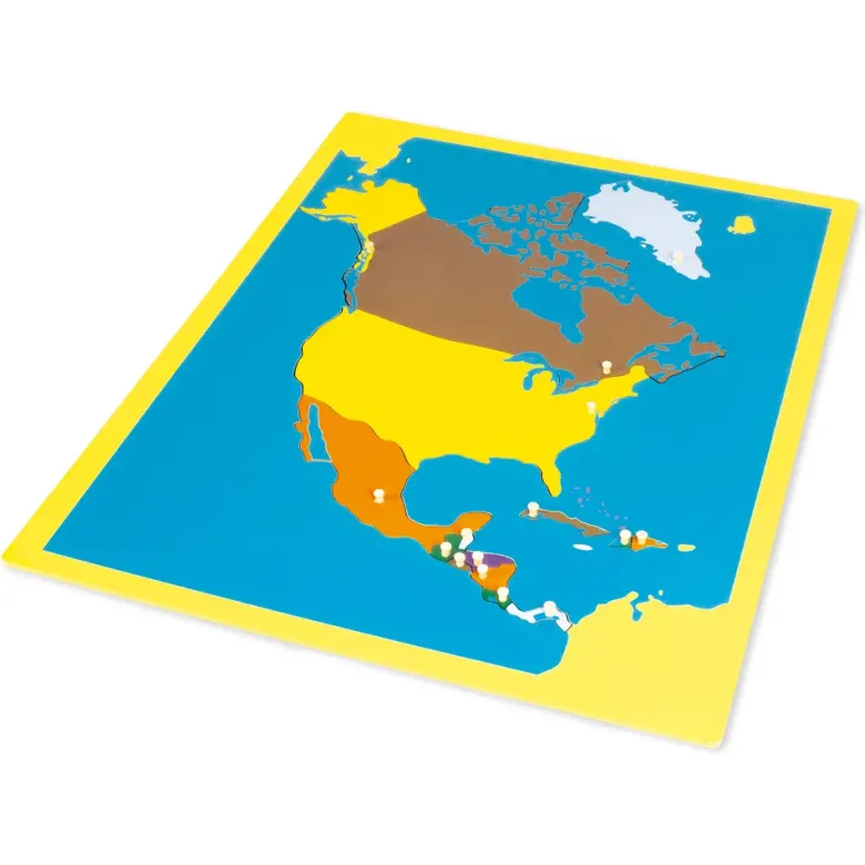 TimeTEX Puzzlekarte Nordamerika "Montessori Premium"