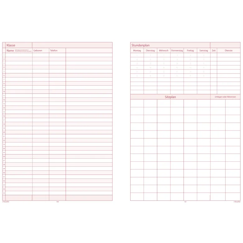 TimeTEX Referendariats-Planer "Documento lose Blatteinlage", A4