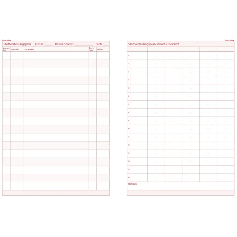 TimeTEX Referendariats-Planer "Documento lose Blatteinlage", A4