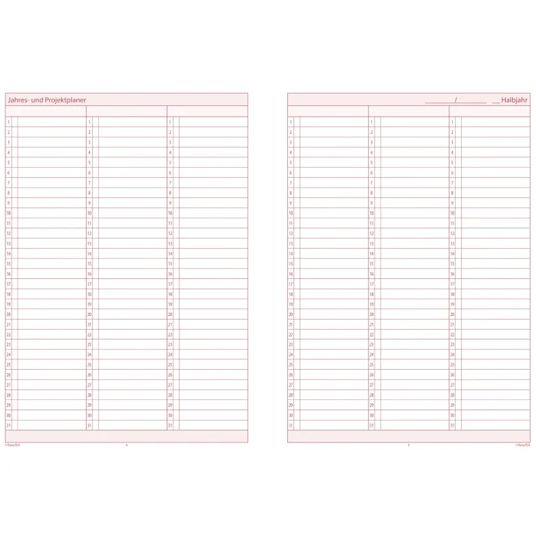 TimeTEX Referendariats-Planer "Documento lose Blatteinlage", A4