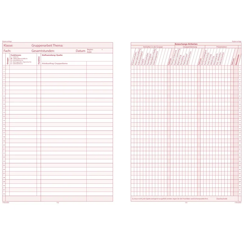 TimeTEX Referendariats-Planer "Documento lose Blatteinlage", A4