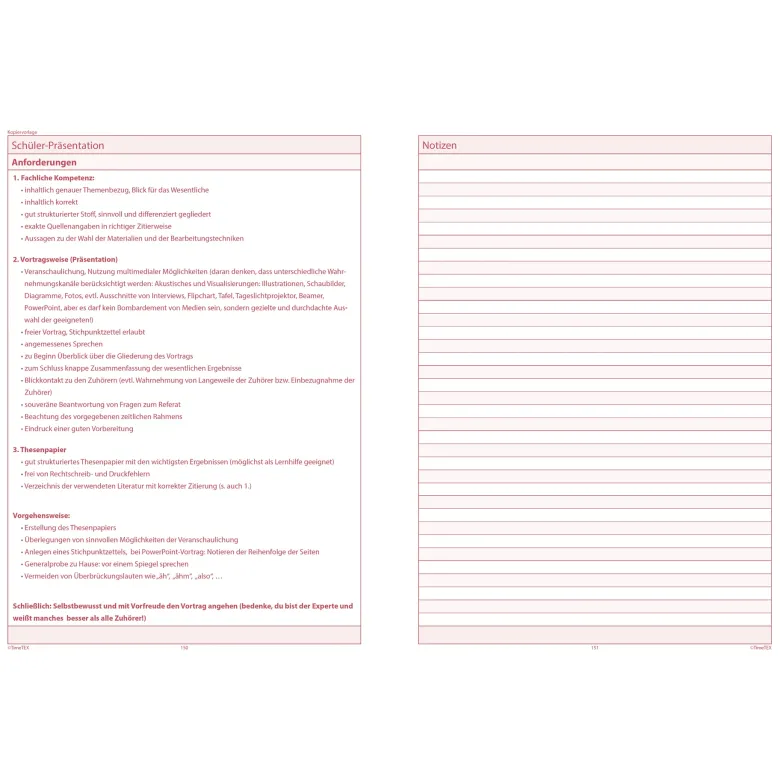 TimeTEX Referendariats-Planer "Documento lose Blatteinlage", A4