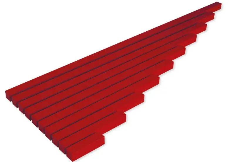 TimeTEX Rote Stangen "Montessori Premium"